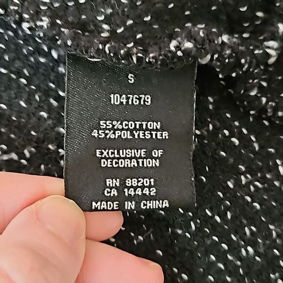 BNCI by Blanc Noir Women's grey open cardigan asymmetrical size S casual preppy - Picture 6 of 10